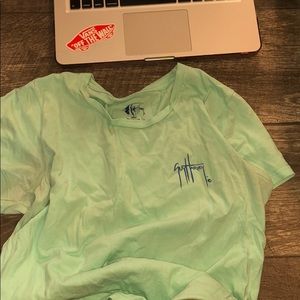 Teal guy Harvey shirt